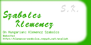 szabolcs klemencz business card